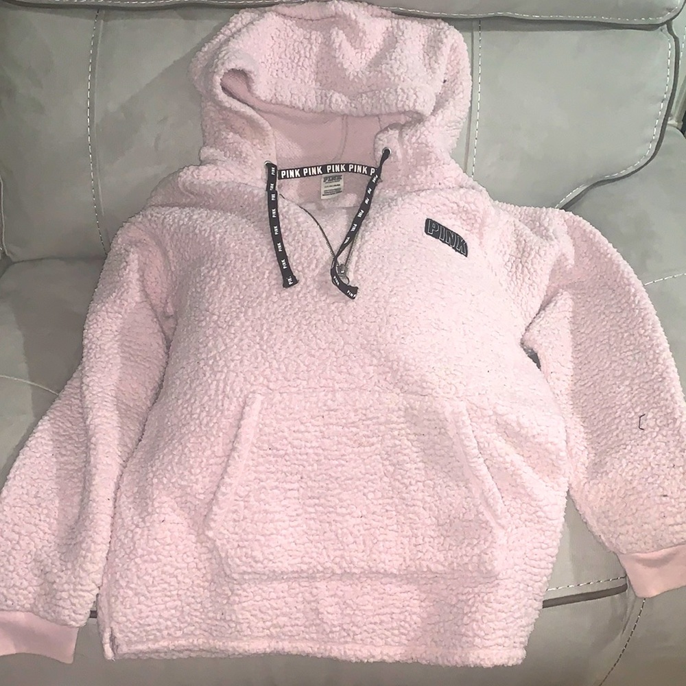 VS PINK super soft half zip hoodie